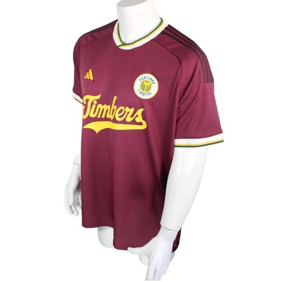 ADIDAS Portland Timbers Men's XL Crimson Archive Team Jersey 2024 MSRP $150 - Picture 3 of 13